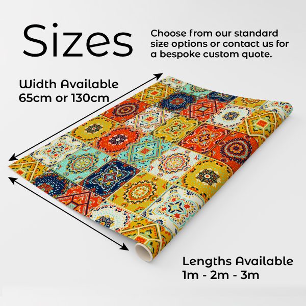 Spanish Moroccan Tiles Vinyl Furniture Wrap - Image 5