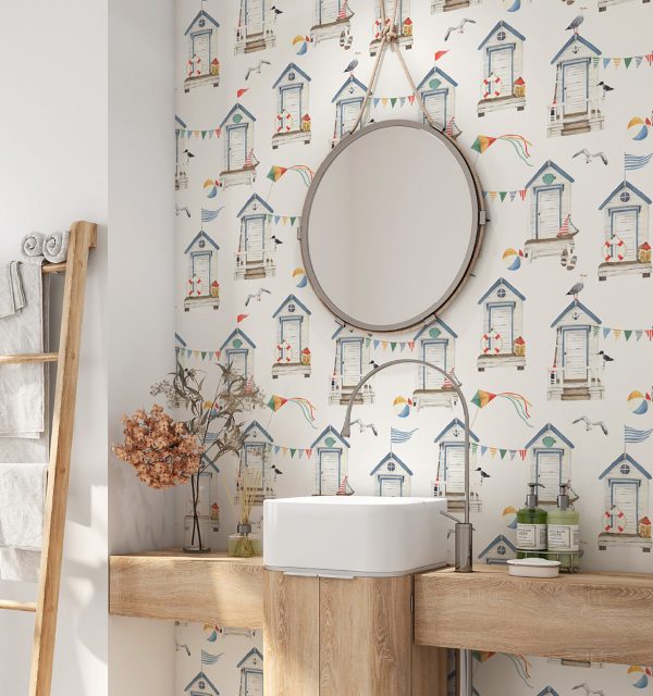Beach Huts Vinyl Wrap Sticker - Image 3