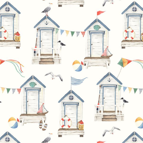 Beach Huts Vinyl Wrap Sticker