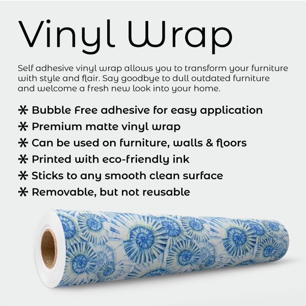 Sea Shell Swirl Vinyl Furniture Wrap - Image 5