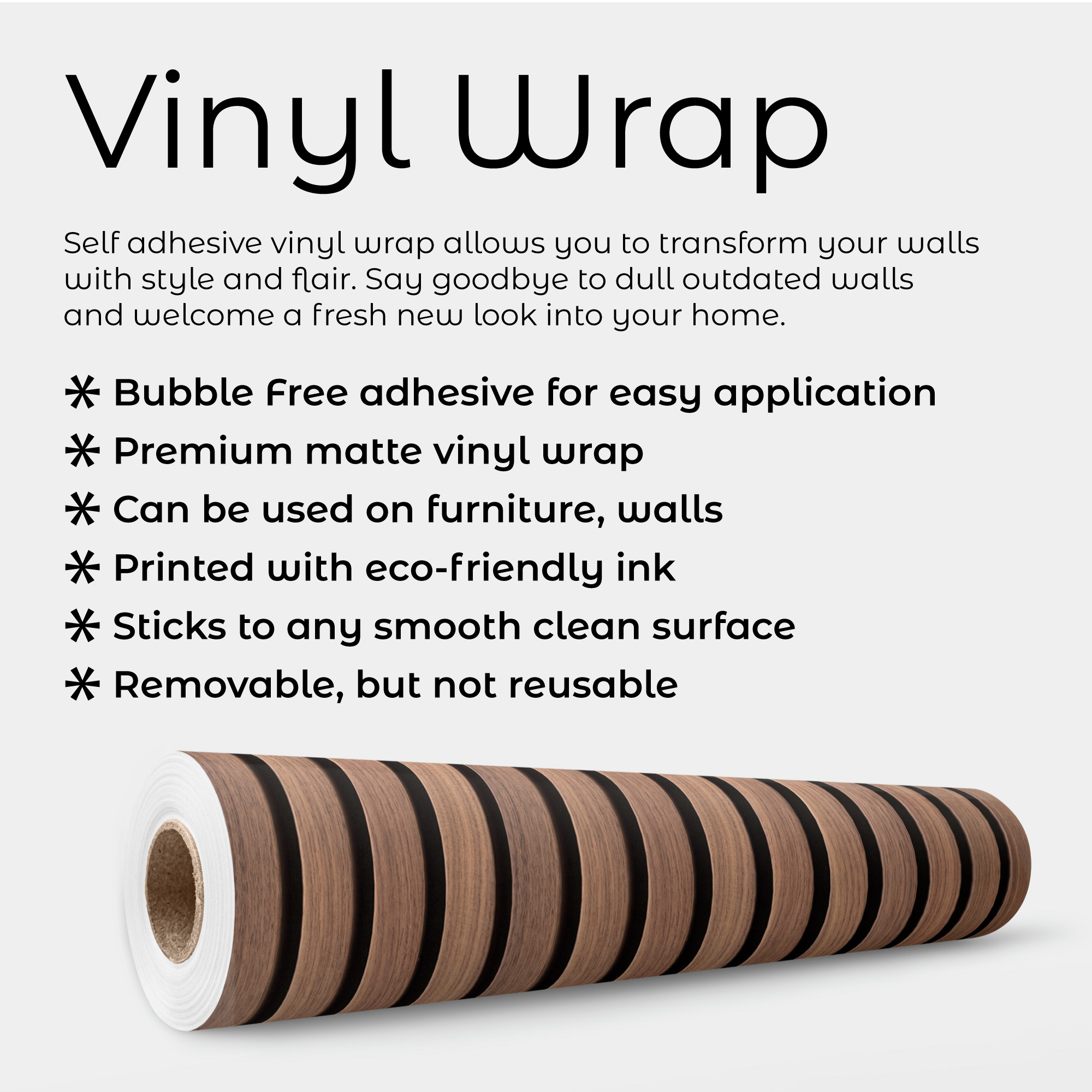 Wooden Slats Self Adhesive Vinyl Wrap Film - Image 4