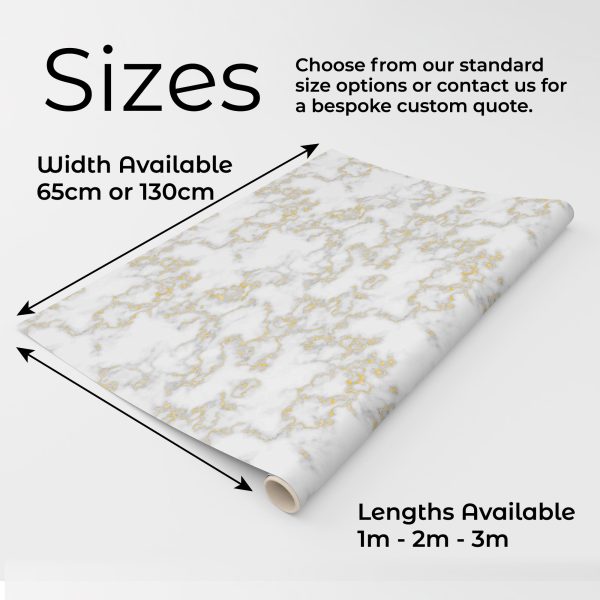Gold White Calacatta Marble Vinyl Wrap - Image 5
