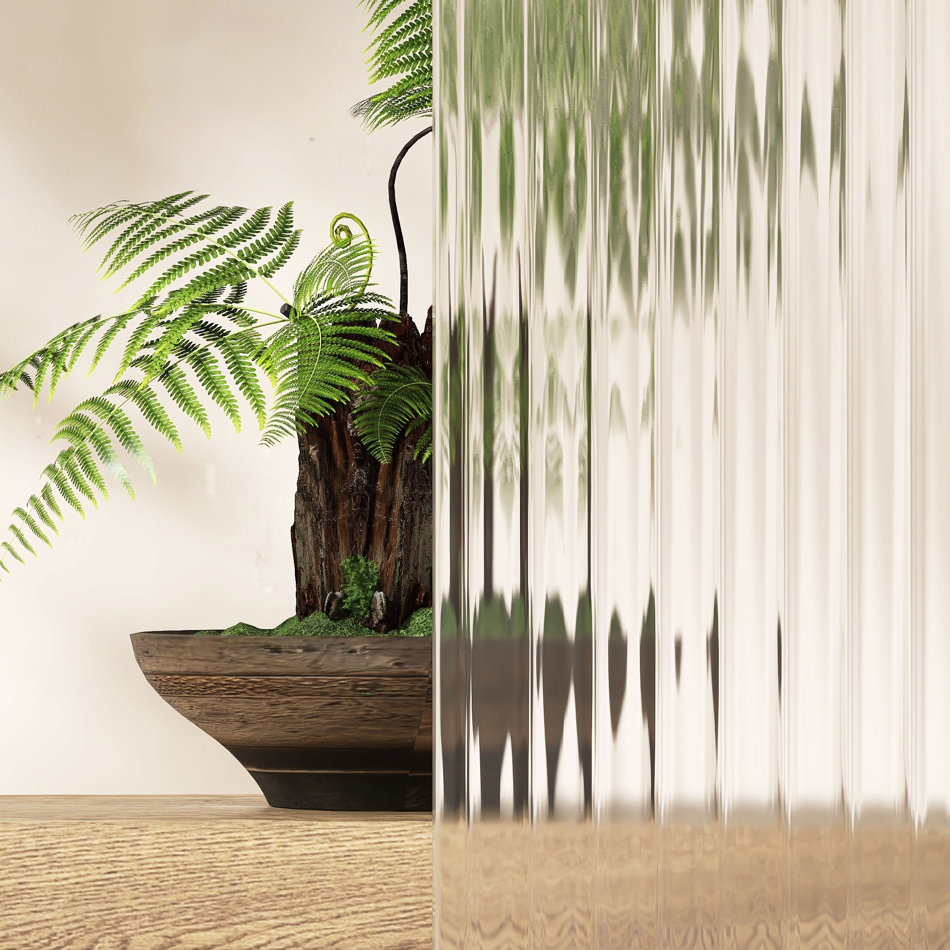 Reeded Glass Window Film 25mm