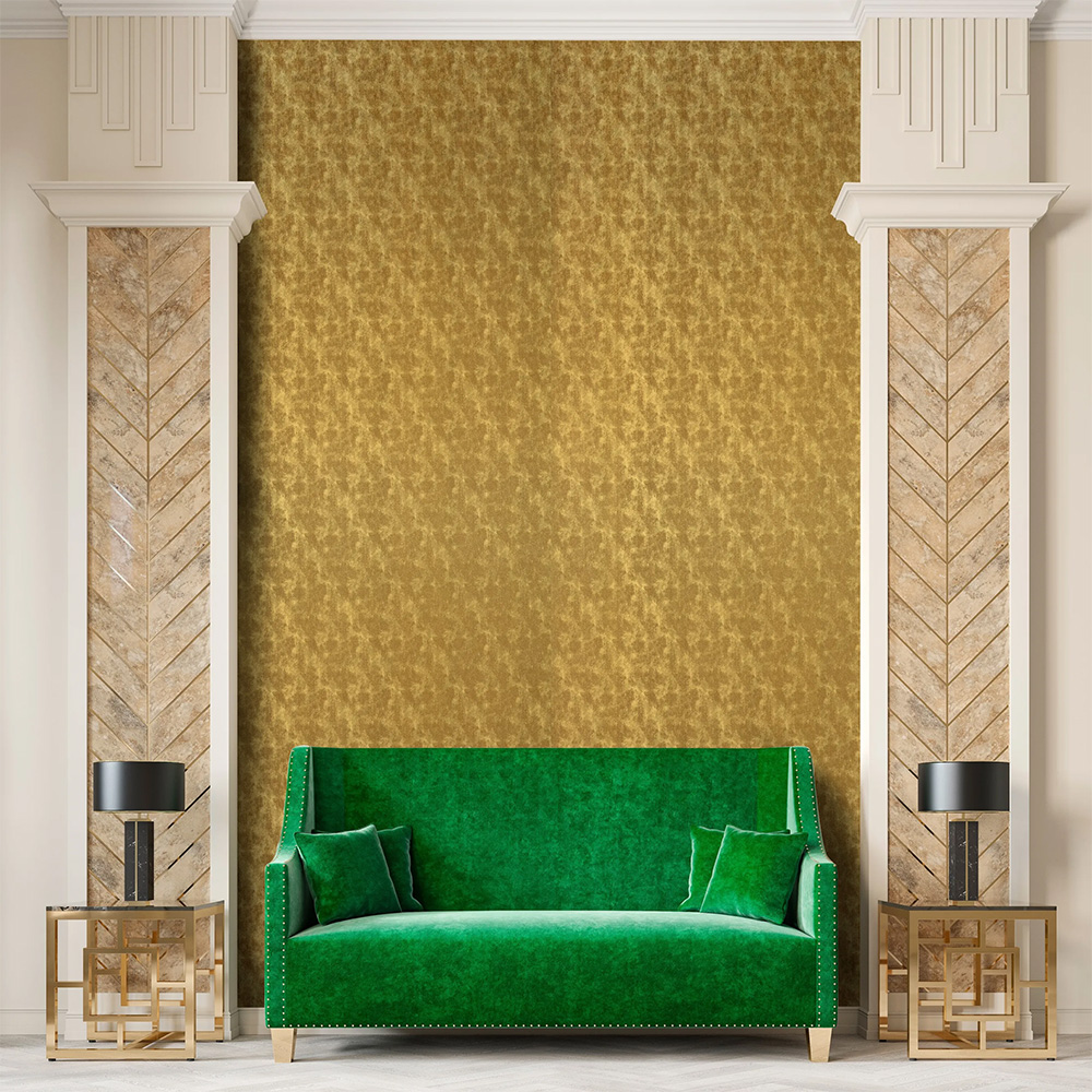 Gold Antique Metallic Steel Vinyl Wrap - Image 2
