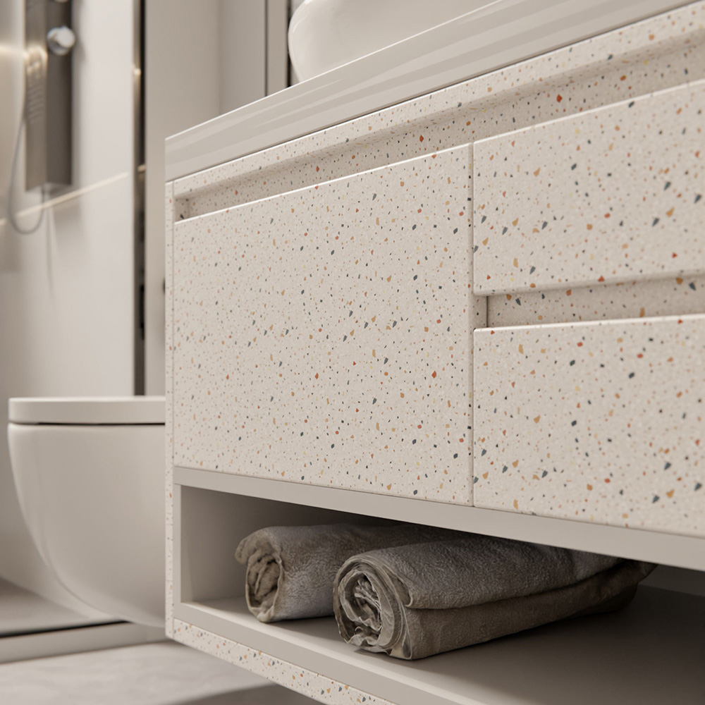 Terrazzo Multicoloured Textured Stone Vinyl Wrap - Image 3